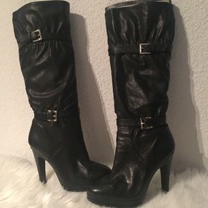 Michael Kors cowhide leather boots